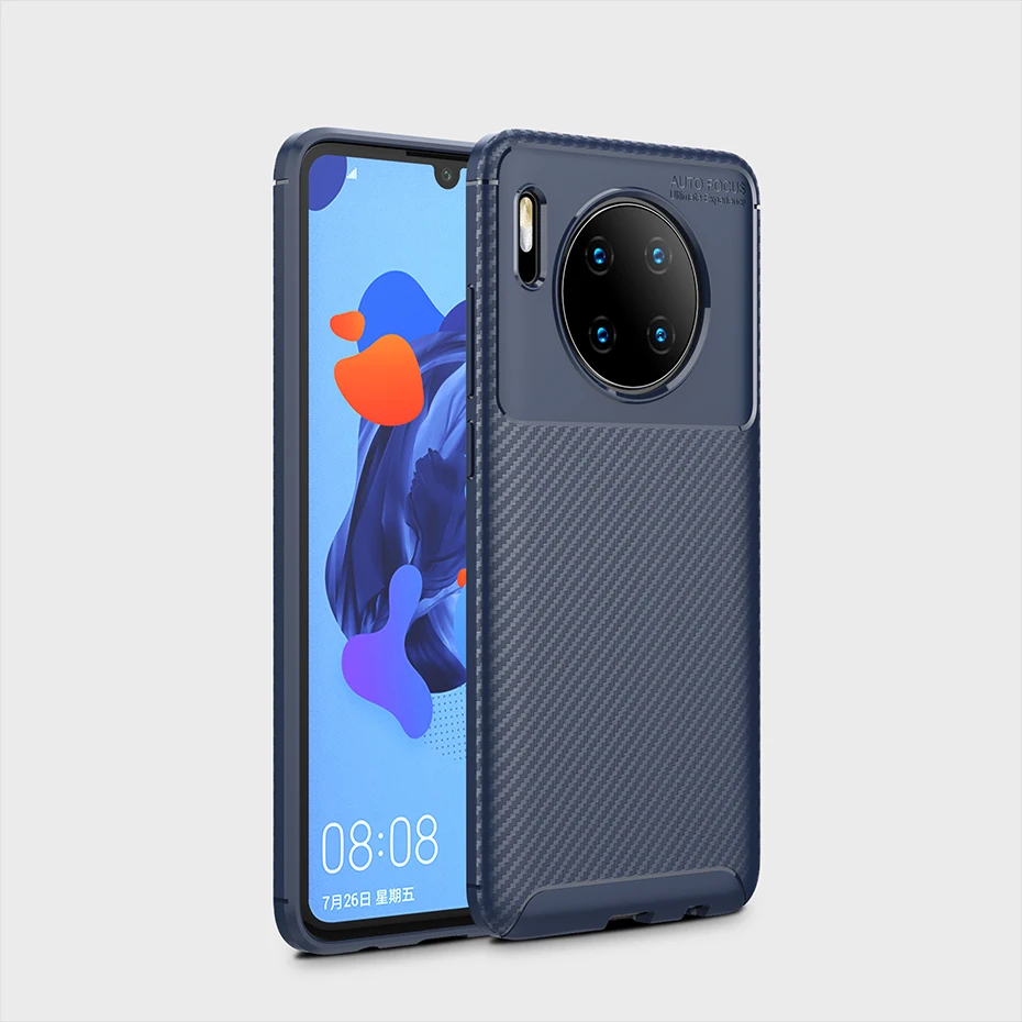 Для huawei mate 30 Чехол из углеродного волокна Полная защита Мягкая силиконовая задняя накладка чехла из ТПУ для huawei mate 30 Pro Чехол