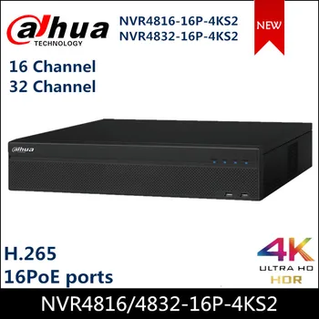 

Dahua 16CH 32 Channel NVR NVR4816-16P-4KS2 NVR4832-16P-4KS2 2U 16PoE 4K H.265 Lite Network Video Recorder