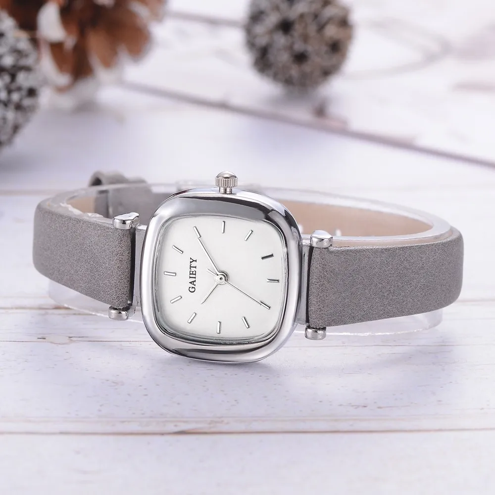 Женские часы, Изысканные часы-браслет, элегантный дизайн, Популярная мода, кожаный ремешок, аналоговые кварцевые круглые наручные часы, часы YE1