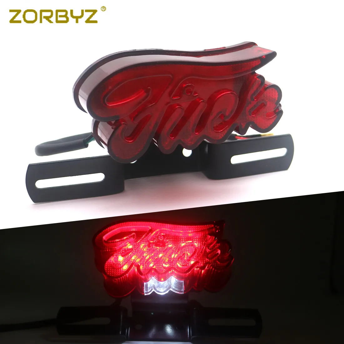 ZORBYZ светодиодный красный объектив задний стоп номерной знак Торшер для Harley Sportster Softail Chopper