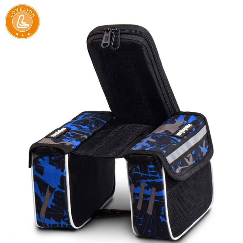 

LOVELION Cycling MTB Bike Bicycle Bag 6" Waterproof Touch Screen Top Tube Frame Saddle Bag Phone Case Bike Bicycle Accessories