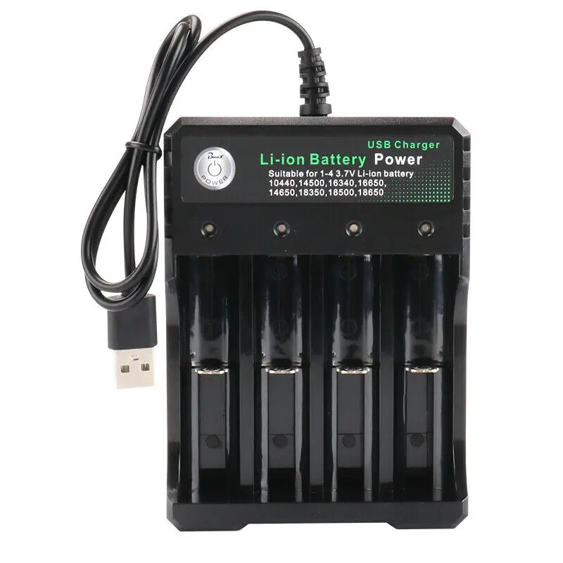 04U 3,7 V 18650 Зарядное устройство литий-ионная аккумуляторная батарея USB независимой зарядкой портативная электронная сигарета 18350 16340 14500 батарея Зарядное устройство - Цвет: 04U