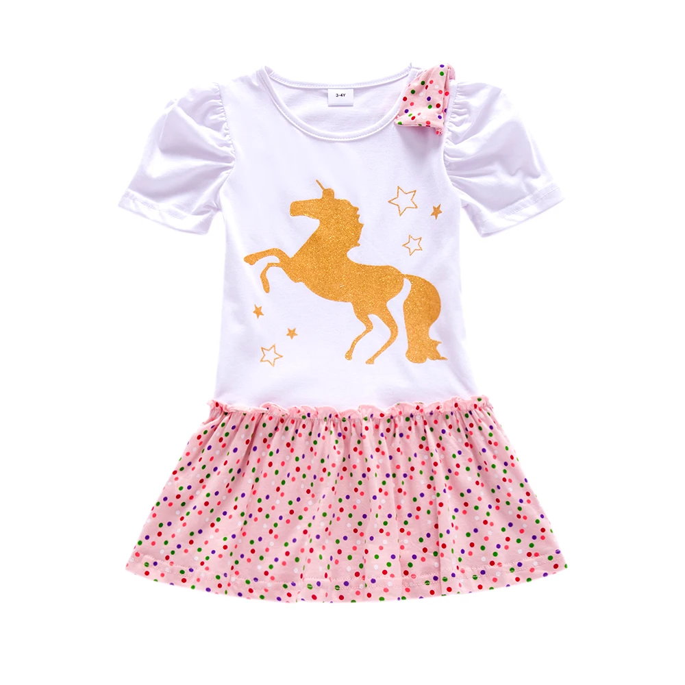 Girl short-sleeved Unicorn Dress