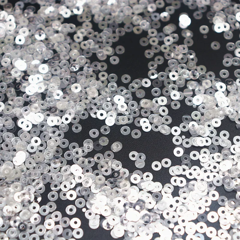 Transparent Crystal Sequin Cup Flat Round PVC Loose Sequins 3mm 4mm 5mm 6mm 10g Diy Handmade Sewing Accessories Sequin Embroidery Accessories Sequin Sewing Accessories Sequins for Crafts Sequins Accessories Sequins Jewelry Accessories