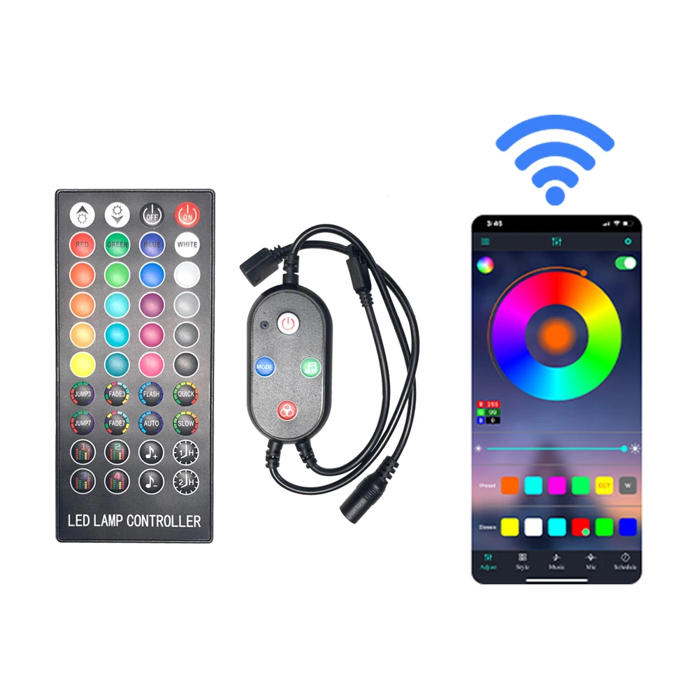 DC 12V RGB светодиодный мини-контроллер диммер ИК Bluetooth WIFI 44/22 пульт дистанционного