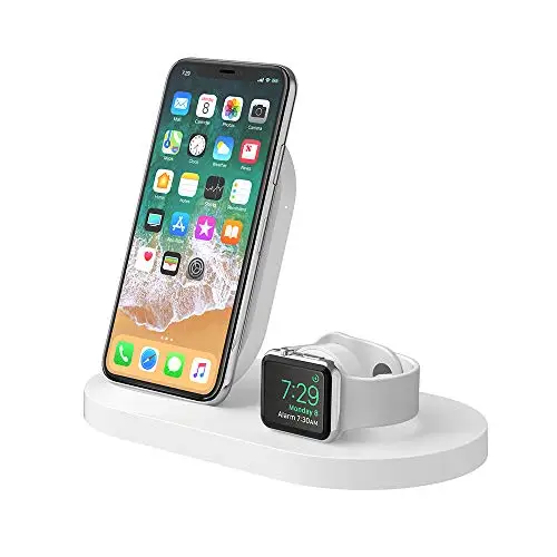 1 Беспроводная зарядная док-станция для iPhone+ Apple Watch+ порт USB-A - Цвет: 1