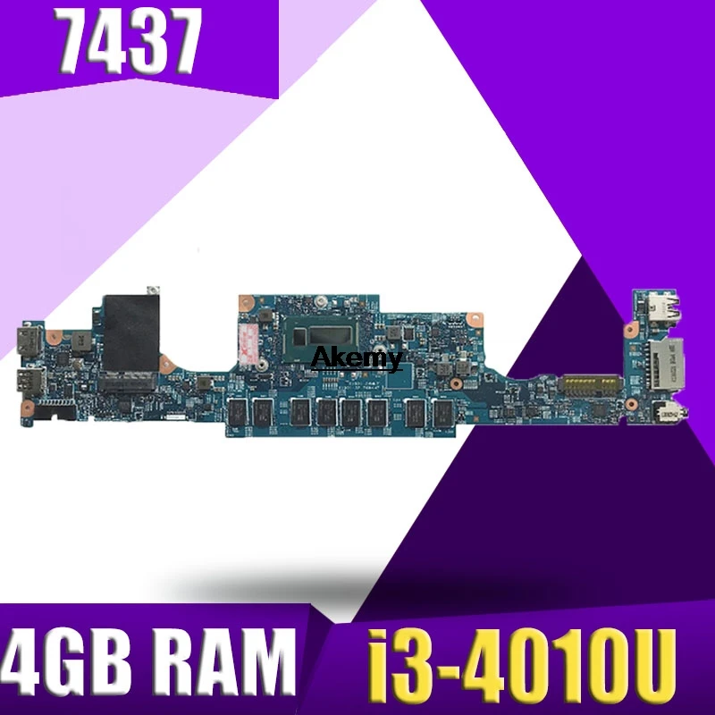 

CN-0F6GDH F6GDH FOR DELL INSPIRON 7437 laptop motherboard DOH40 12310-1 RKNM5 I3-4010U 4GB mainboard notebook PC