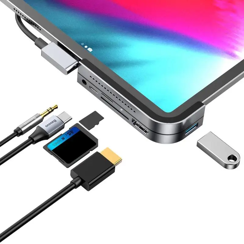 

Baseus Multi USB C to HDMI USB 3.0 Type C HUB for iPad Pro Multiple Port Type-C USB Hub Adapter for MacBook Pro Air