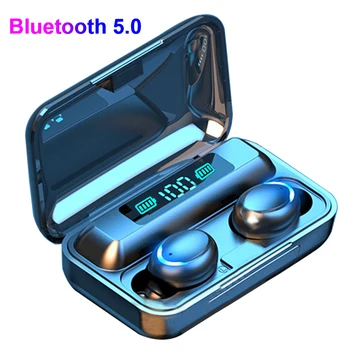 

Bletooth 5.0 Earphone Fingerprint Touch Wireless Headphones 9D HiFi Stereo Headsets Earbuds Sports Waterproof With Microphone