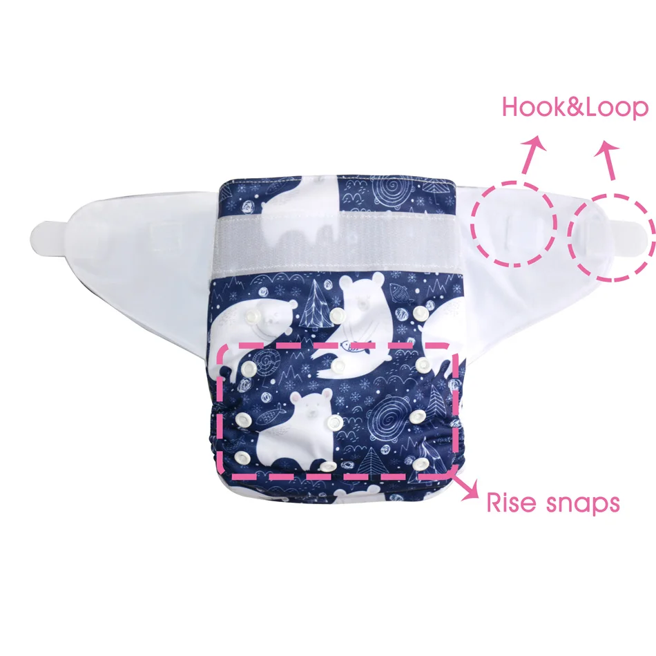 New!HappyFlute Big XL Pocket Diaper for Baby 2 Years and Older,suedecloth inner, stay-dry, size adjustable fits waist 36-58cm