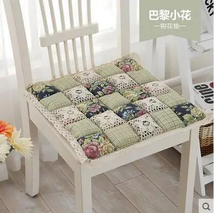 Flower Style Square Cotton Seat Cushion