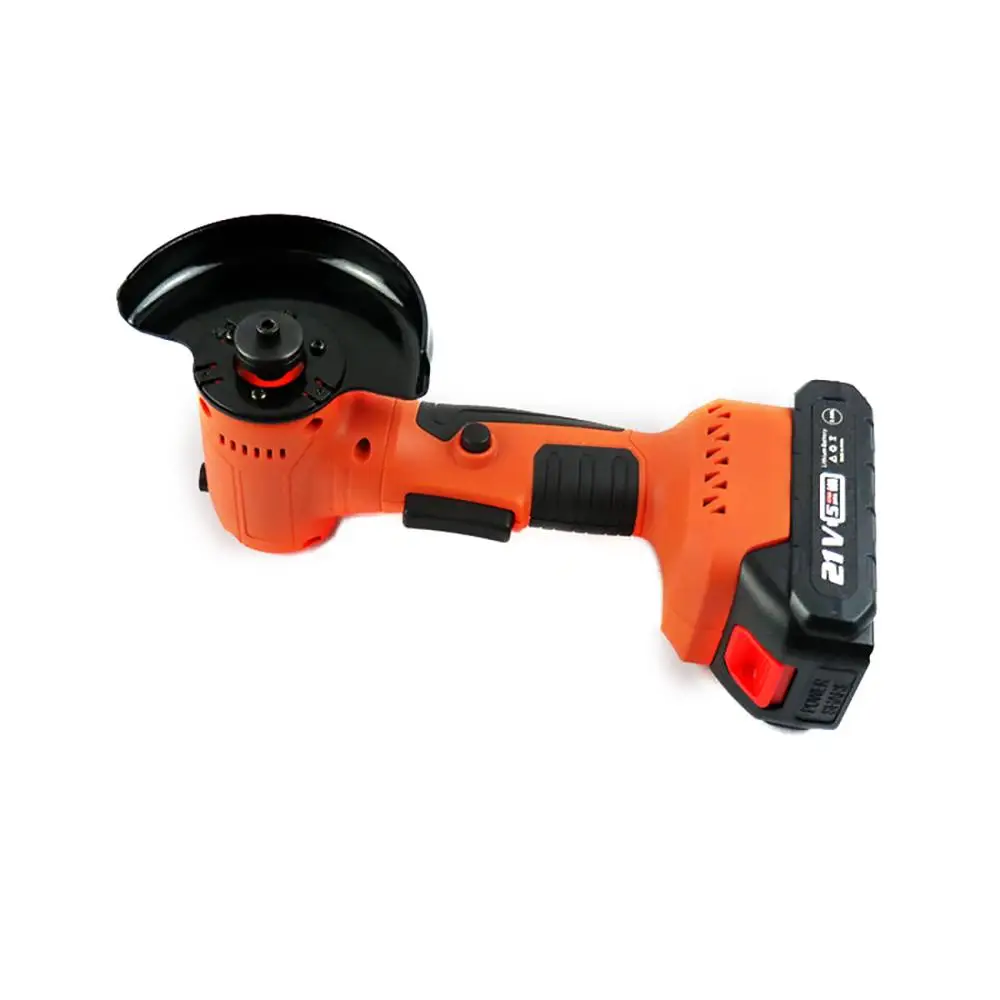 1100W 110mm Angle Grinder Portable Seam Cleaning Polishing Grinding Cutting Machine 180 Degree Rotating with Battery + Charger