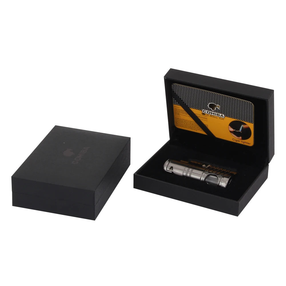 COHIBA Крутые гаджеты металлическая коробка для сигар зажигалка многоразового