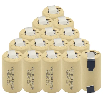 

1300mAh nickel sheets sub C battery SC batteries NICD welding tabs 1.2V soldering tape real capacity as declared for power tools