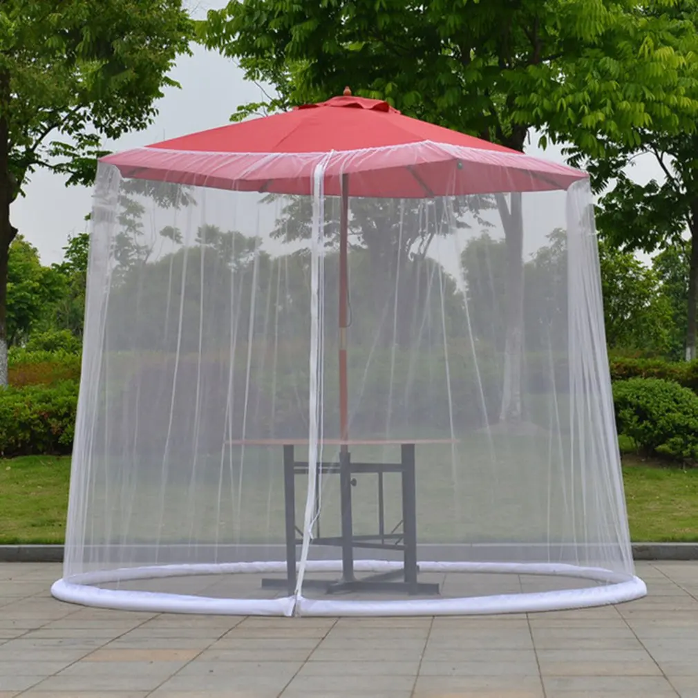 Outdoor Umbrella Table Screen Enclosure Bugs Mosquitoes Patio Picnic Net Cover sunshade anti