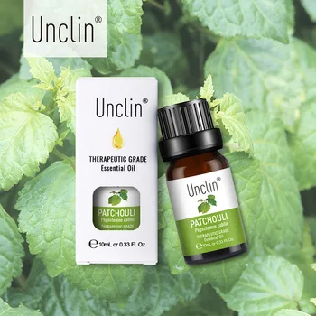 

Unclin 10ml Patchouli Pure Essential Oils With Gift Box For Aromatherapy Calmness Help Stress Massage Essential Oil Humidifier