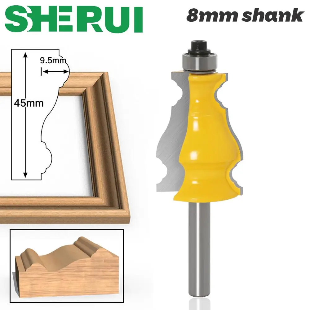 8mm Shank Picture Frame Router Bits Tenon Tungsten Carbide Line Bit