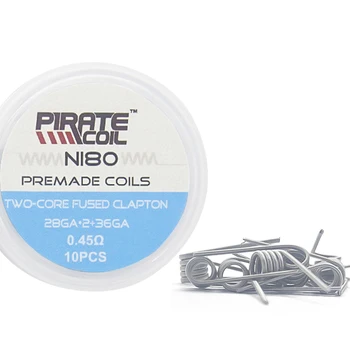 

5pcs Heating Wire NI80 High Density Clapton Prebuilt Coils Premade Coil for Electronic Cigarette RDA RTA RBA Atomizer Mod