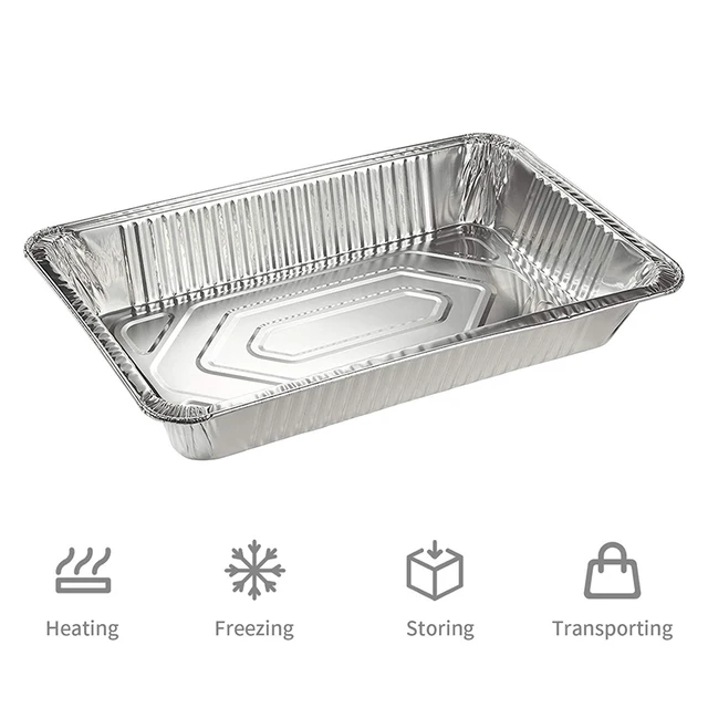 Teenra 10Db Eldobható Bbq Csepegtető Serpenyő Nem Tapadás Alumínium Fólia Doboz Hőálló Ón Tálca Kemping Szerszámok - Image 5