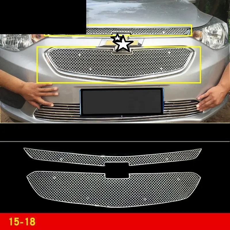 Automovil аксессуар персонализированные молдинги Модернизированный протектор Аксессуары для автомобилей гоночные грили 15 16 17 18 для Chevrolet Sail