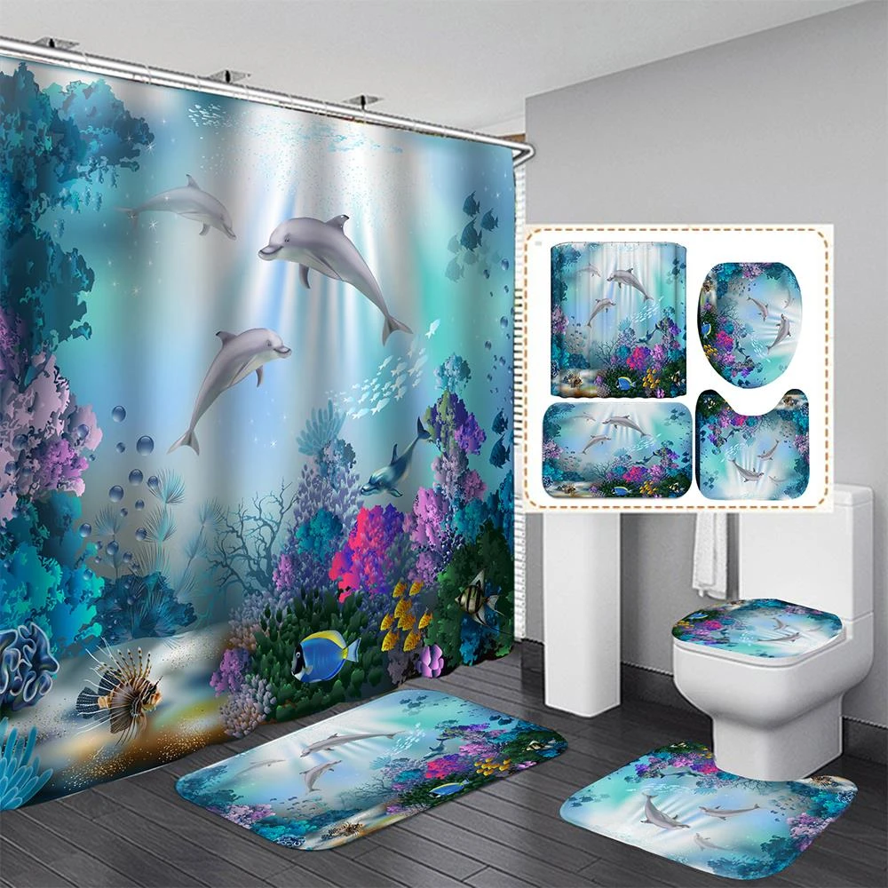 180x180cm Waterproof Bamboo Bathroom Shower Curtain Non-Slip Toilet Cover v 180x180cm Waterproof Bamboo Bathroom Shower Curtain Non-Slip Toilet Cover v