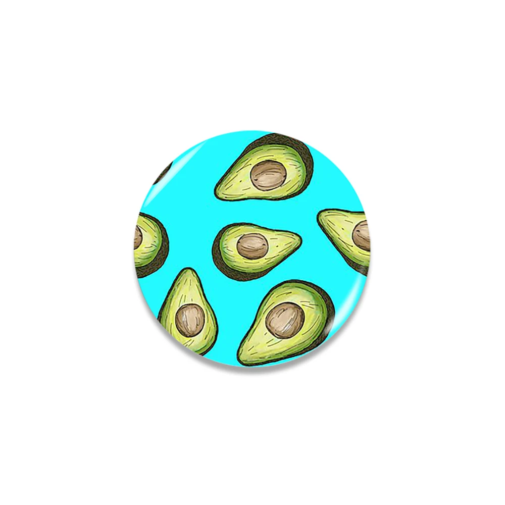 Личи жизни 3D авокадо магниты на холодильник стекло кабошон холодильник магнит круглый кристалл украшение дома - Цвет: 8