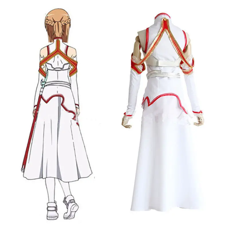 Anime-Sword-Art-Online-SAO-Asuna-Yuuki-Dress-Cosplay-Costume-Armor-Full-Set (1)