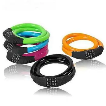 

Bicycle Lock Mountain Bike 4-Digit Code Lock Chain Lock Electric Car Cable Lock Bicycle Anti-Theft Riding Equipment