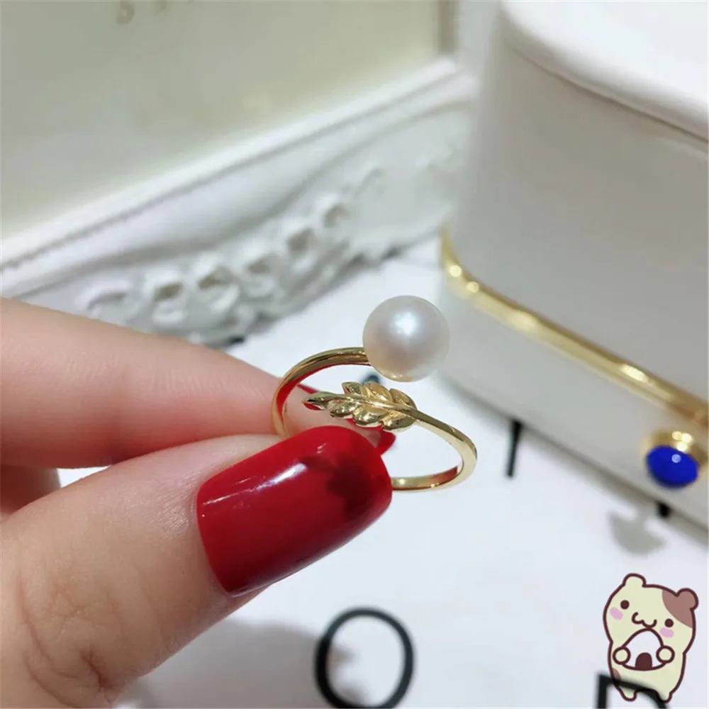 

Free Shipping Wholesale Silver Plated Pearl Ring Accessories Types Creative Ring for Women DIY Pearl jewelry Gifts 2019J002