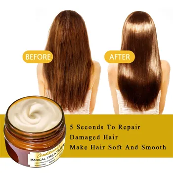 

2pcs conditioner Hair Mask Repairing Supple Hydration Cream Maintenance Damaged Hair Roots Treatment Recover for Hair Care 8.15