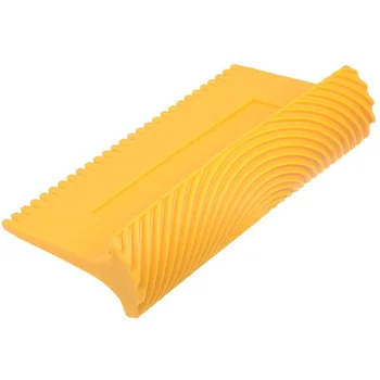 

Wood Grain Tool 5 Inch Empaistic Rubber Graining Pattern Stamp Scraper For Wall Decoration DIY Yellow MS25