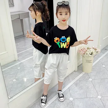 

Girls suit 2020 summer new suit short sleeve suit tide