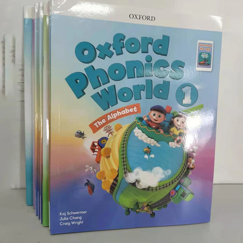 2 Books Oxford Phonics World Storybook Children Learning English Case Early Learning Books Workbook Educational Toys Textbook