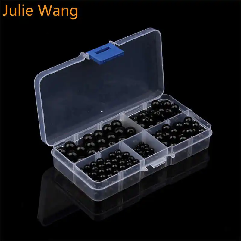 Julie Wang 359pcs/Box 4-10mm Mixed Sizes Natural Stone Beads For Bracelet Necklace Jewelry Making Accessory Wholesale