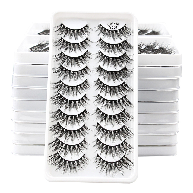 Pair 3D Mink Lashes Natural Eyelash Dramatic False Eyelashes Faux Cils Makeup Wholesale Fake Eyelash Extension maquiagem