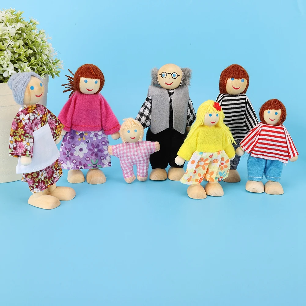 Игушки, семья из семи, милые Мультяшные пальчиковые куклы, мягкие игрушки для детей, детские куклы, реквизит для рассказов, для мальчиков и девочек, пальчиковые куклы - Цвет: 7