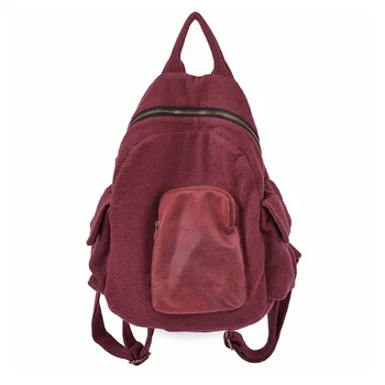 

Women's Origional New Fashion-Style Linen Bag Simple Casual Backpack Soft Rucksack Canvas Backpack