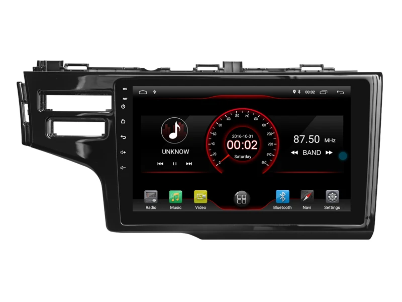 Автомобильный мультимедийный плеер 9 дюймов ips экран монитор gps магнитофон Bluetooth Android 9,0 для HONDA FIT jazz два отверстия Авто Аудио
