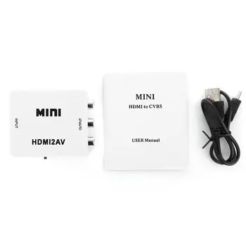 

HDMI To RCA Converter HDMI To AV Adapter For 1080P 720P NTSC/PAL HDMI2AV