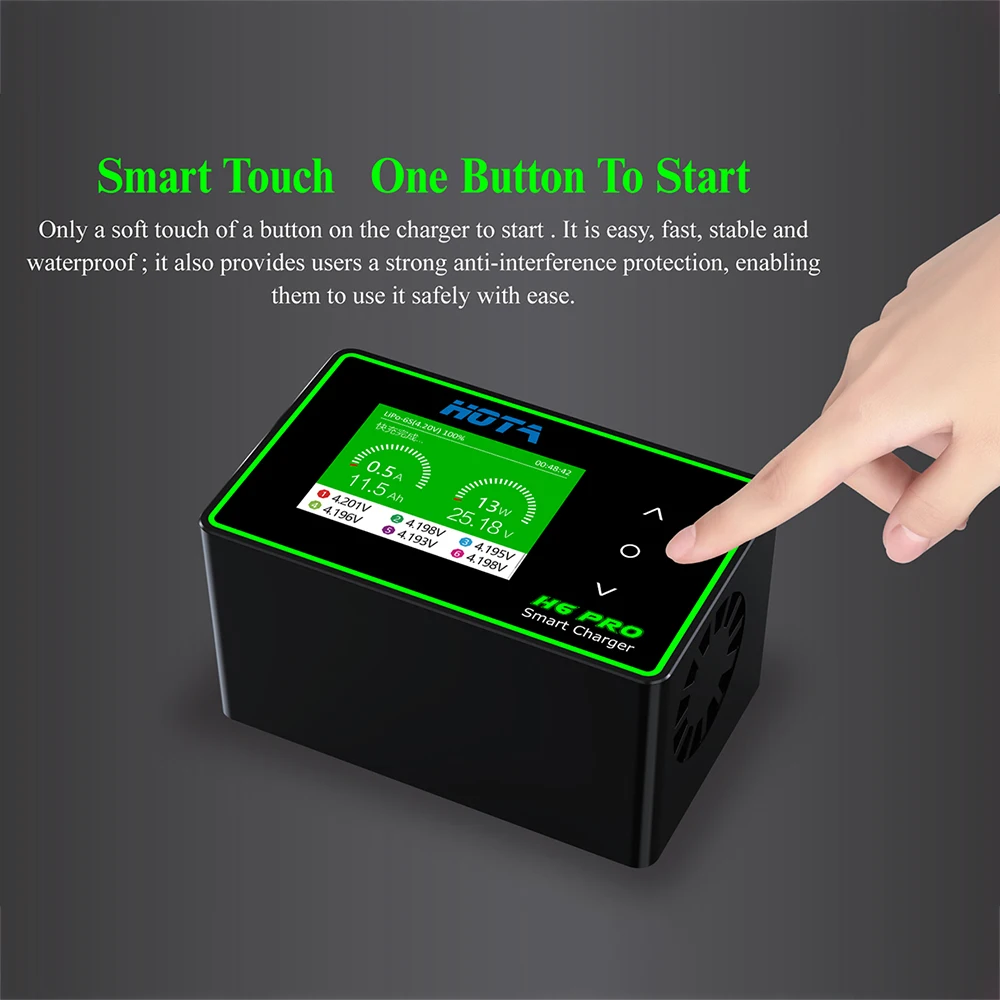 HOTA H6 Pro Lipo зарядное устройство переменного тока 200 Вт постоянного тока 700 Вт Быстрое зарядное устройство для LiHV LiPo LiFe LiIon NiZn NiCd NiMH свинцово-кислотная батарея