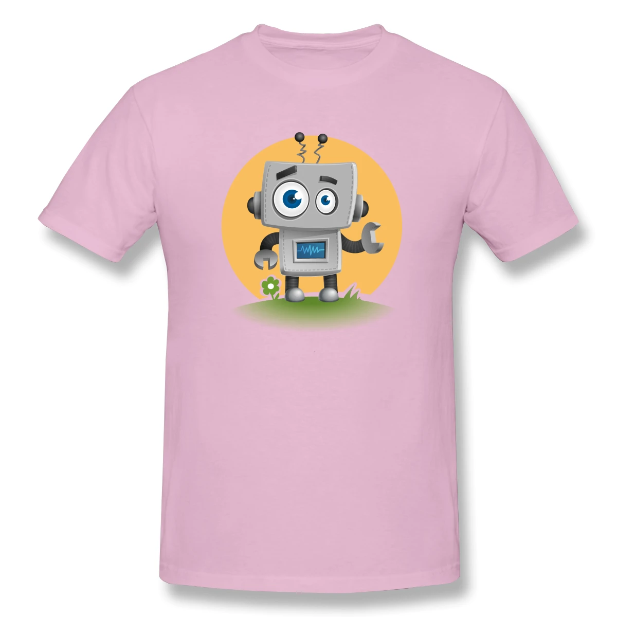 cute Robot t shirt men's Casual Fashion Men's Basic Short Sleeve T-Shirt boy girl cartoon t-shirt top tees cute Robot t shirt men's Casual Fashion Men's Basic Short Sleeve T-Shirt boy girl cartoon t-shirt top tees