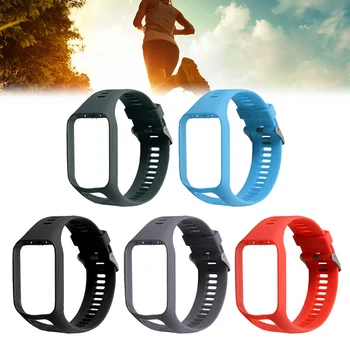 

Mayitr Silicone Replacement Watch Band Strap w/ Frame For TomTom Runner 2/Spark 3 Fashion Sport Smart Watch Strap Accessories