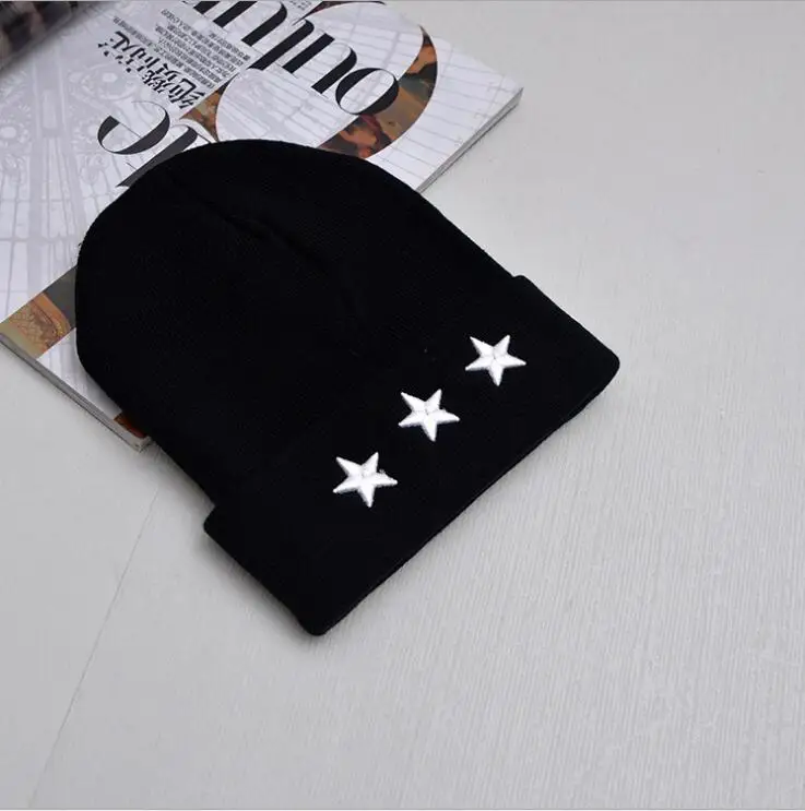 Модные зимние шляпы для женщин Billie Eilish Beanie Hat, однотонная шапочка, зимняя мужская Кепка в стиле хип-хоп, танцевальная уличная Черная шапка - Цвет: Армейский зеленый