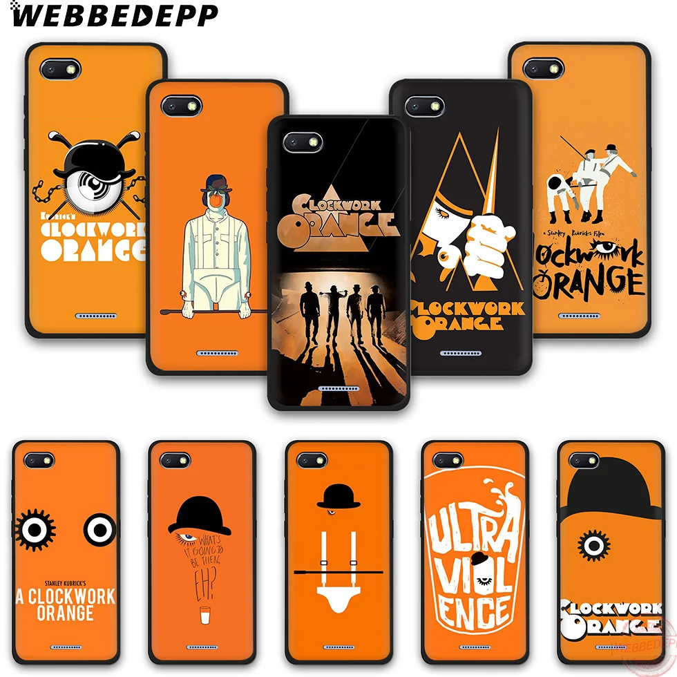 WEBBEDEPP Clockwork Orange Fashion Soft Silicone Phone Case for Redmi Note 6Pro 7Pro 4A 4X 5 5A 6A 8A 7 S2 note 8 |
