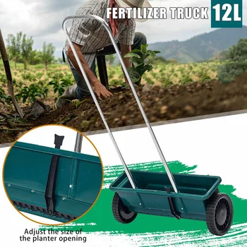 

Multifunctional Garden Fertilize/Sow Carts trailer Sturdy Yard Lawn Cart Agricultural 2 Wheels Heavy Duty Cart fertilizer 12L