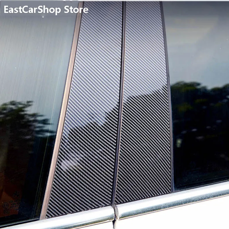 Car Door Window Middle Column Trim Decoration Protection Strip PC Stickers for Skoda Superb 2021 2020 2019 2018 2017 2016