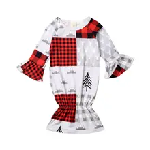 Новое Детское рождественское Пеленальное Одеяло для маленьких мальчиков и девочек хлопковый спальный мешок с длинными рукавами