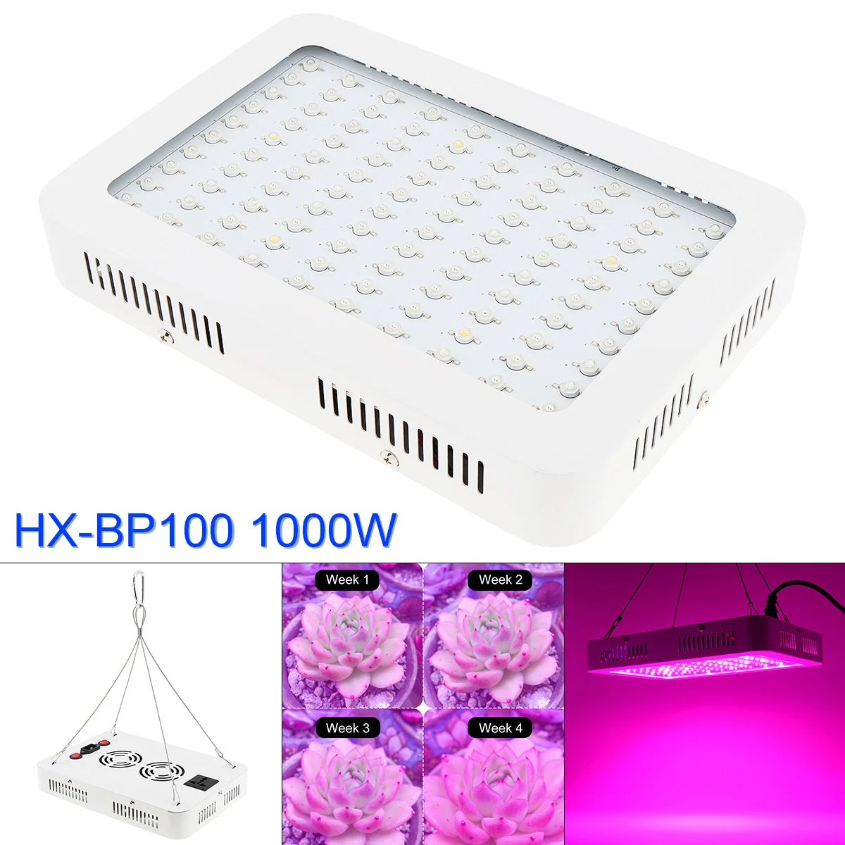 

100pcs LED Plant Grow Light 1000W Full Spectrum Sunlike Plant Light Dual Chip with ON/Off Double Switch for Plants / Growing