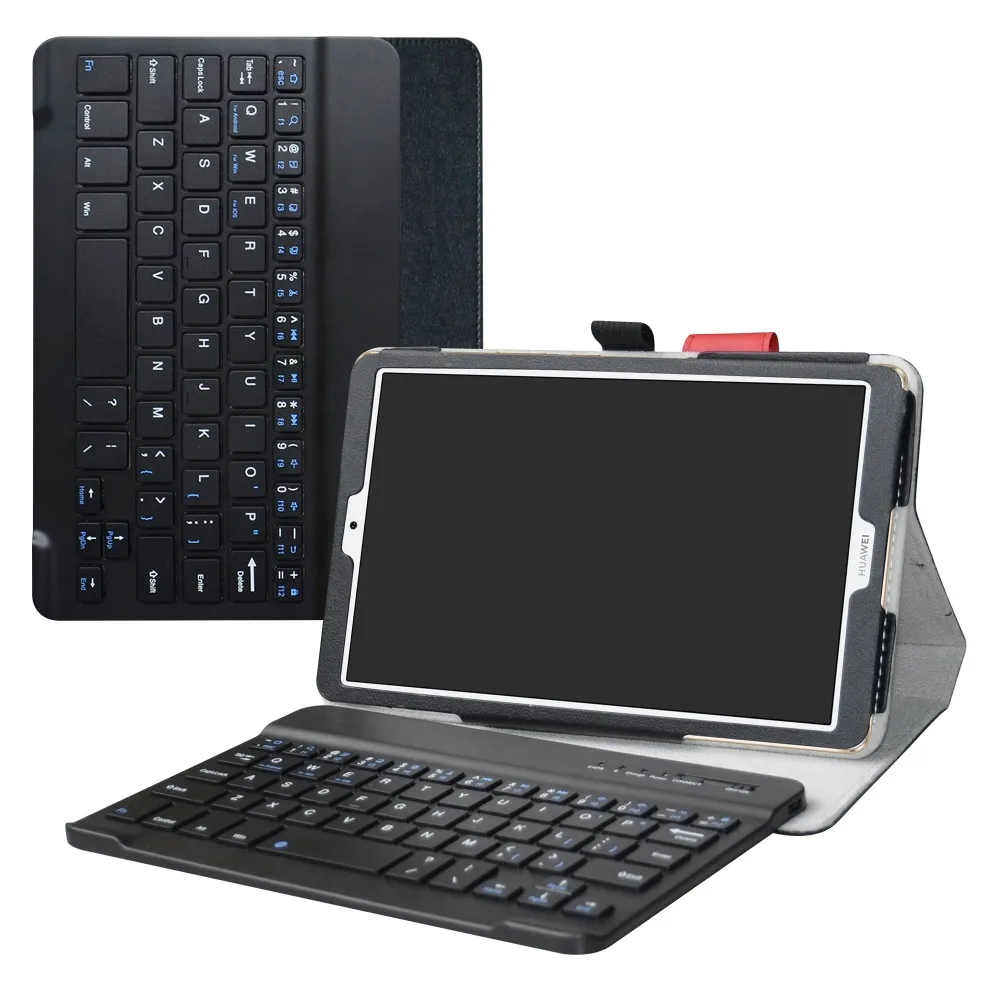 Для 8," huawei MediaPad M6 8,4 планшет Съемная клавиатура Bluetooth чехол, портативный складной Стенд PU кожаный чехол