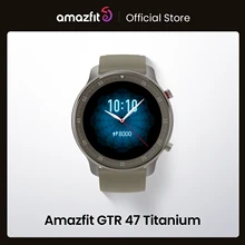 Amazfit-reloj inteligente GTR, dispositivo resistente al agua hasta 5atm, con Control de música, 24 días de batería, e IOS para teléfonos Android, 47mm, versión Global